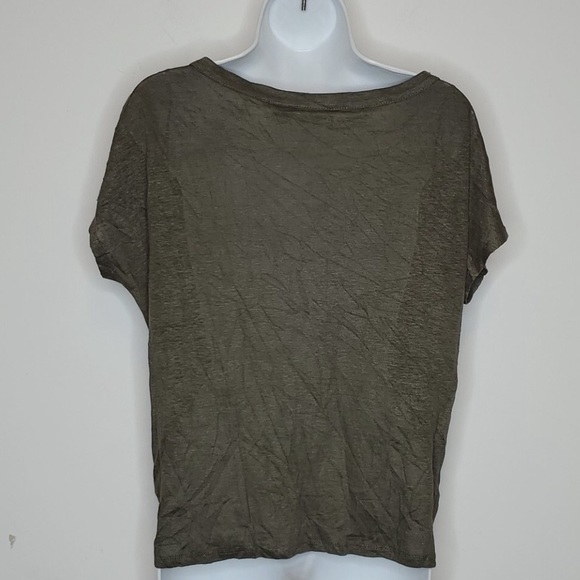 RACHEL ZOE 100% Linen Tied waist Top - Picture 8 of 8